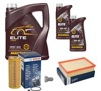BOSCH Controllo set 7L MANNOL ELITE 5W-40 per VW Sede Polo Variant 1.9 TDI