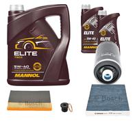 BOSCH Controllo set 7L MANNOL ELITE 5W-40 per VW Transporter V Scatola 2.0