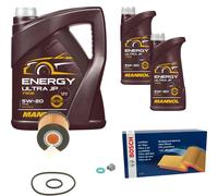 Bosch Controllo Set 7L mannol Energia Ultra JP 5W-20 per Lexus Is III GSE3