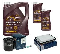 Bosch Controllo Set 7L mannol Energia Ultra JP 5W-20 per Toyota Auris E18
