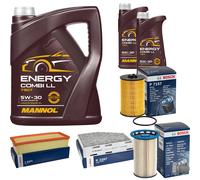 Bosch Controllo Set 7L mannol Energy Combi Ll 5W-30 per Seat Altea Alhambra