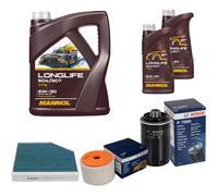 BOSCH Controllo set 7L MANNOL Longlife 504/507 5W-30 per Audi A6 Avant 4G5