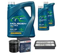 BOSCH Controllo Set 7L MANNOL MOLIBDENO ULTRA 5W-30 Per Toyota MR 2 III 1.8
