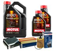 Bosch Controllo Set 7L Motul 8100 x-Cess 5W-40 per ' Aria Audi A3 Sportback