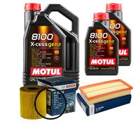 BOSCH Controllo Set 7L MOTUL 8100 X-CESS 5W-40 Per Peugeot 508 SW I 2.0 HDi