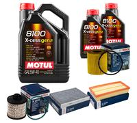 BOSCH Controllo Set 7L MOTUL 8100 X-CESS 5W-40 Per Peugeot 508 SW I 2.0 HDi