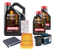BOSCH Controllo Set 7L MOTUL 8100 X-CLEAN 5W-30 Per Chrysler Voyager/Grand