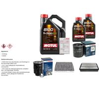 BOSCH Controllo Set 7L MOTUL 8100 X-CLEAN EFE 5W-30 Per Toyota Land Cruiser