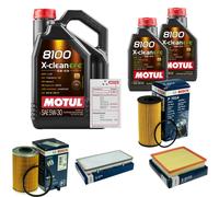 Bosch Controllo Set 7L Motul 8100 x-Pulire Efe 5W-30 per Opel Vivaro Box