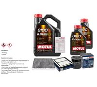 Bosch Controllo Set 7L Motul 8100 x-Pulire Efe 5W-30 per Subaru, Legacy