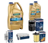 BOSCH Controllo Set 7L RAVENOL SSL 0W-40 per VW Golf Plus 1.6 Touran