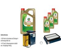 Bosch Controllo Set 8 L castrol edge 5W-30 Ll per Kia Sorento Nei Boschi II 2.2