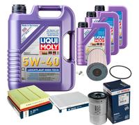 BOSCH Controllo Set 8 L Liqui Moly Leichtlauf High Tech 5W-40 Per Opel Omega