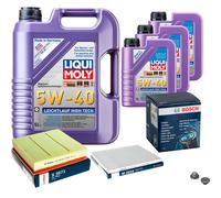 BOSCH Controllo Set 8 L Liqui Moly Leichtlauf High Tech 5W-40 Per Opel Omega