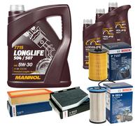 Bosch Controllo Set 8 L mannol 5W-30 Longlife per VW Caddy IV Combo 2.0