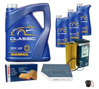 Bosch Controllo Set 8 L mannol Classic 10W-40 per Audi A5 Cabriolet 8F7 S5