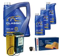 BOSCH Controllo Set 8 L MANNOL Classic 10W-40 Per Audi A5 Cabriolet 8F7 S5