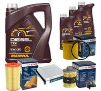 BOSCH Controllo Set 8 L MANNOL DIESEL TDI 5W-30 Per Peugeot Boxer Kasten