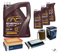 Bosch Controllo Set 8 L mannol Energia Ultra JP 5W-20 per Bwm 3er