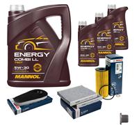 BOSCH Controllo Set 8 L MANNOL Energy Combi LL 5W-30 Per BMW 5 Serie 520d