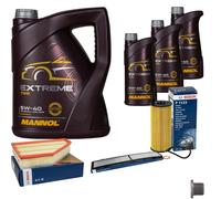 BOSCH Controllo Set 8 L MANNOL Extreme 5W-40 Per BMW 3 Serie 318d 316d