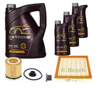 BOSCH Controllo Set 8 L MANNOL Extreme 5W-40 Per BMW 3er ActiveHybrid