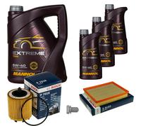 BOSCH Controllo Set 8 L MANNOL Extreme 5W-40 Per Saab 9-3 2.0 T