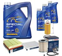 Bosch Controllo Set 8 L mannol Special Plus 10W-30 per Opel Omega B Roulette