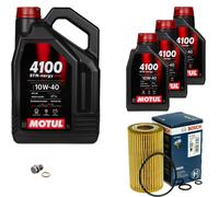 BOSCH Controllo Set 8 L MOTUL 4100 SYN-ERGY SPEC 10W40 Per Honda CR-V II RD