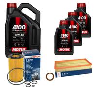 BOSCH Controllo Set 8 L MOTUL 4100 SYN-ERGY SPEC 10W40 Per Mercedes SLK R171