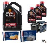 BOSCH Controllo Set 8 L MOTUL 8100 X-CLEAN+ 5W-30 Per Hyundai H-1 Travel 2.5