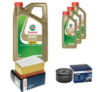 BOSCH Controllo Set 8L CASTROL EDGE 5W-30 C3 Per Renault Kangoo/Grand 1.6