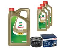 BOSCH Controllo Set 8L CASTROL EDGE 5W-30 C3 Per Renault Kangoo/Grand 1.6