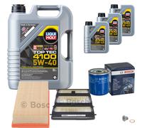 Bosch Controllo Set 8L Liqui Moly Top Tec 4100 5W-40 per Fiat Scudo Box