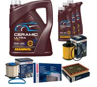 BOSCH Controllo Set 8L MANNOL Ceramic 5W-40 Per Opel Insignia A Country