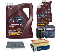 BOSCH Controllo Set 8L MANNOL Ceramic Pro 10W-40 Per Audi A4 Cabriolet 8H7
