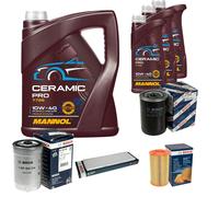 BOSCH Controllo Set 8L MANNOL Ceramic Pro 10W-40 Per Fiat Ducato