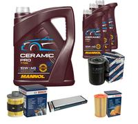 BOSCH Controllo Set 8L MANNOL Ceramic Pro 10W-40 Per Fiat Ducato Bus 244 Z