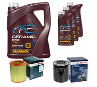 BOSCH Controllo Set 8L MANNOL Ceramic Pro 10W-40 Per Fiat Ducato Kasten 230