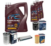 BOSCH Controllo Set 8L MANNOL Ceramic Pro 10W-40 Per Fiat Ducato Kasten 230L