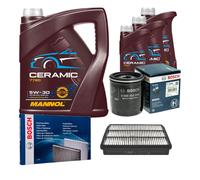 Bosch Controllo Set 8L mannol Ceramica 5W-30 per Toyota Land Cruizer 3.0