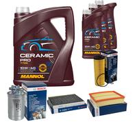 Bosch Controllo Set 8L mannol Ceramica di Asta Pro 10W-40 per VW Passat Variant