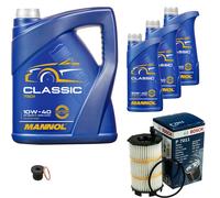 BOSCH Controllo Set 8L MANNOL Classic 10W-40 Per Audi VW A5 S5 Quattro A6