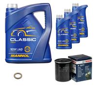 BOSCH Controllo Set 8L MANNOL Classic 10W-40 Per Honda Jazz II 1.2i-DSI