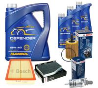 Bosch Controllo Set 8L mannol Defender 10W-40 per Audi A3 3.2 V6 Quattro