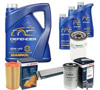 BOSCH Controllo Set 8L MANNOL Defender 10W-40 Per Fiat Ducato Bus 2.0 JTD