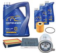 BOSCH Controllo Set 8L MANNOL Defender 10W-40 Per Nissan Almera II 2.2 Di