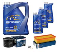 BOSCH Controllo Set 8L MANNOL Defender 10W-40 Per Rover MG 25 2.0 IDT