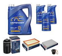 Bosch Controllo Set 8L mannol Defender 10W-40 per VW Transporter V Box