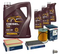 BOSCH controllo set 8L MANNOL DieseL TDI 5W-30 per VW Golf III 2.8 VR6 2.9